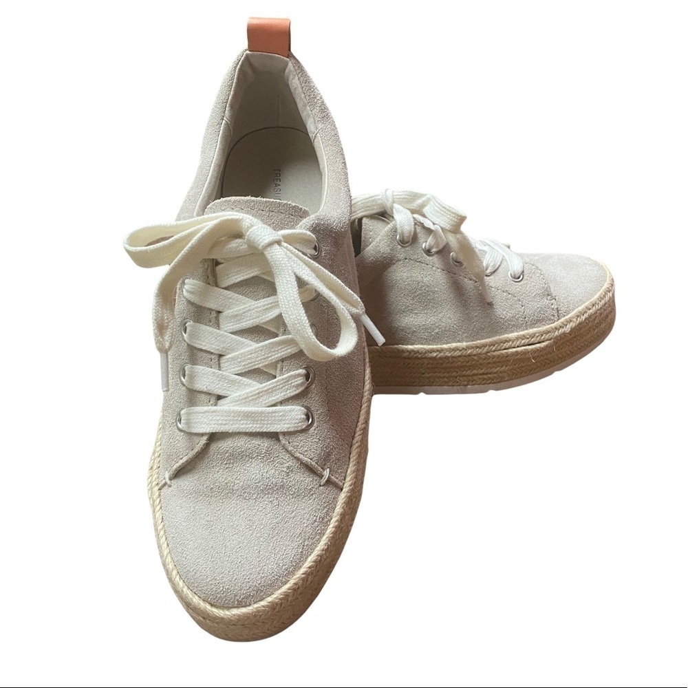 Treasure & Bond Payge Platform Leather Espadrille Lace Up Sneaker Size 9.5M - Picture 4 of 11
